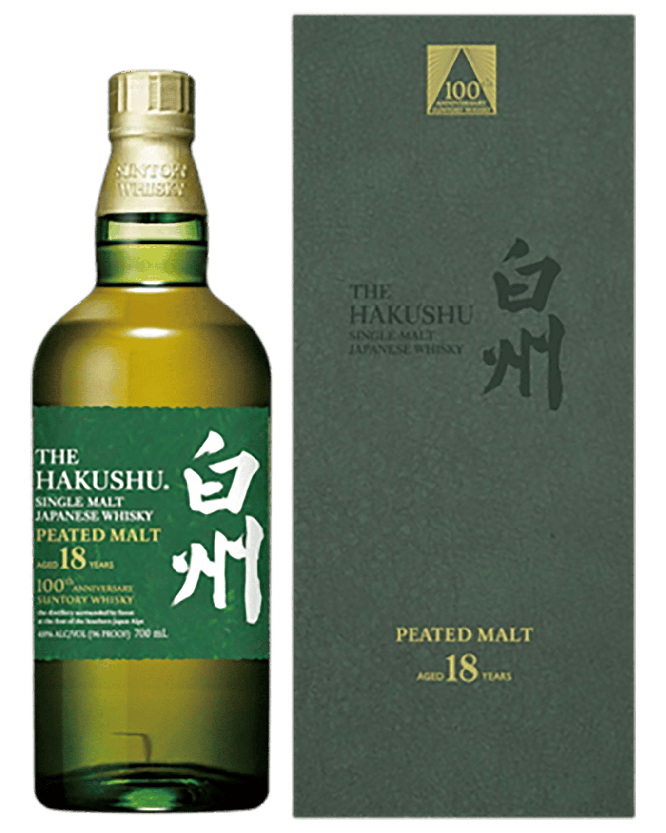 Hakushu 18 Year Old 100th Anniversary Japanese Single Malt Whisky 700ml
