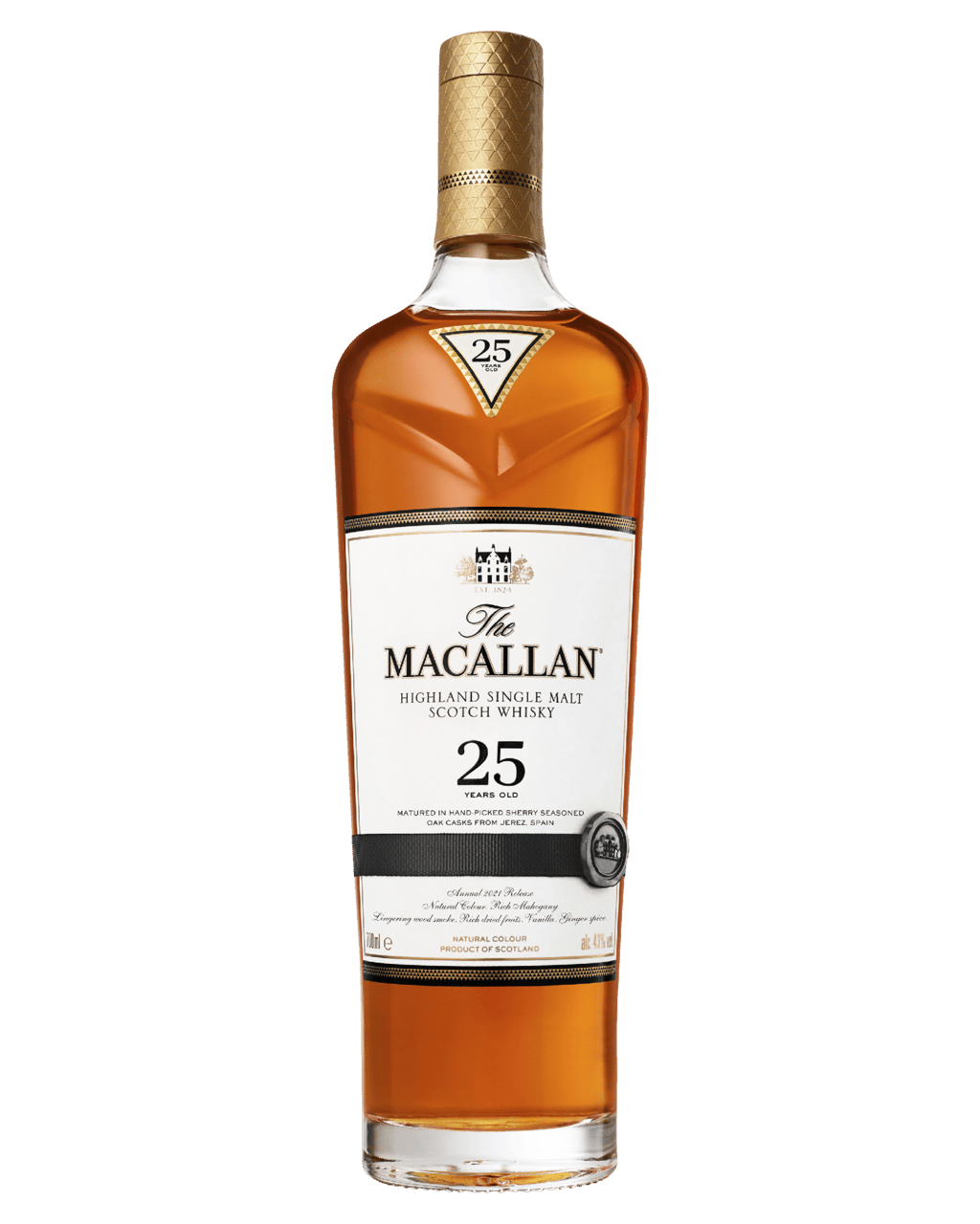 Macallan 25 Year Old Sherry Oak Whisky 700mL